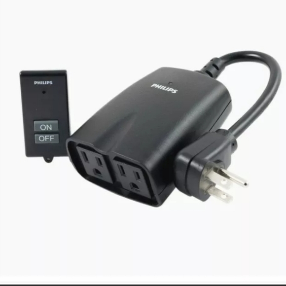 Philips Wireless On/Off Switch with Remote Grounded Outlets Plugs - Picture 2 of 3